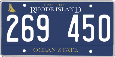 RI license plate 269450