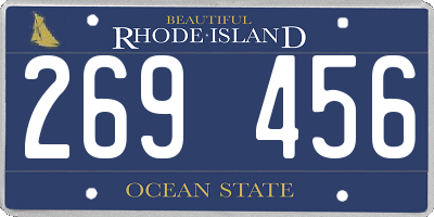RI license plate 269456