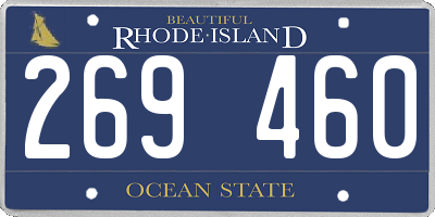 RI license plate 269460