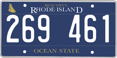 RI license plate 269461