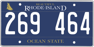 RI license plate 269464