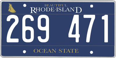 RI license plate 269471