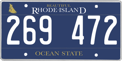 RI license plate 269472