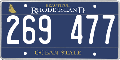 RI license plate 269477