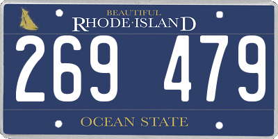 RI license plate 269479