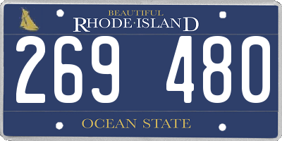 RI license plate 269480
