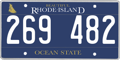 RI license plate 269482