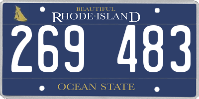 RI license plate 269483