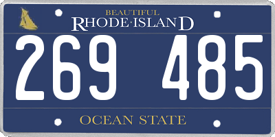 RI license plate 269485