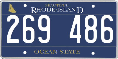 RI license plate 269486