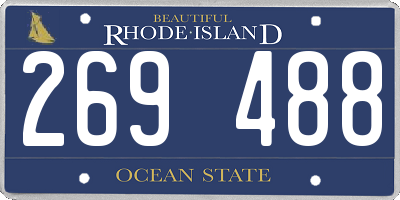 RI license plate 269488