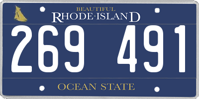 RI license plate 269491