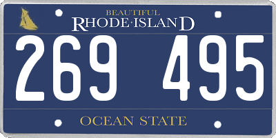 RI license plate 269495