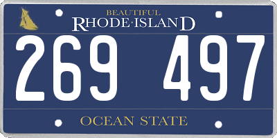 RI license plate 269497