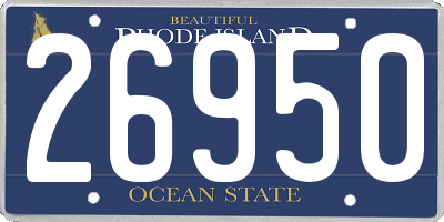 RI license plate 26950