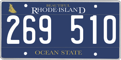 RI license plate 269510