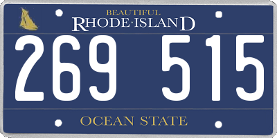 RI license plate 269515