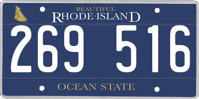 RI license plate 269516