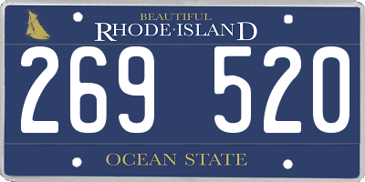 RI license plate 269520