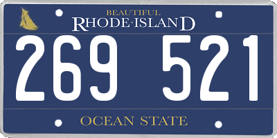 RI license plate 269521