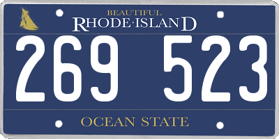 RI license plate 269523