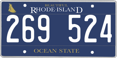 RI license plate 269524