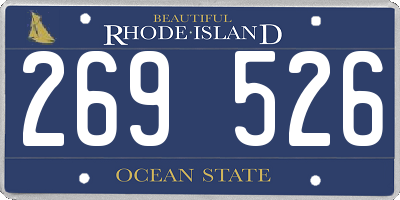 RI license plate 269526