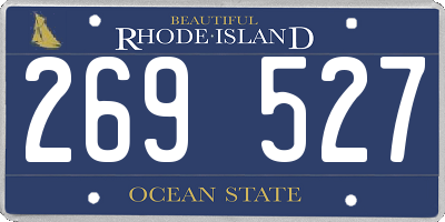 RI license plate 269527