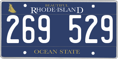RI license plate 269529