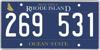 RI license plate 269531