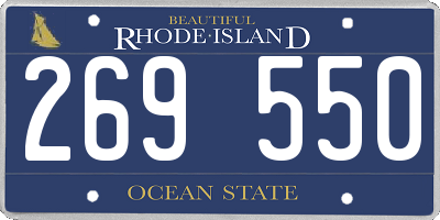 RI license plate 269550