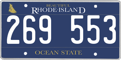 RI license plate 269553