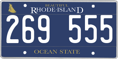 RI license plate 269555