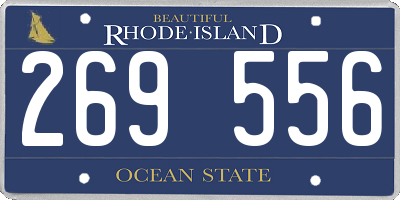 RI license plate 269556
