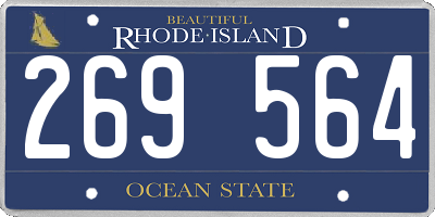 RI license plate 269564