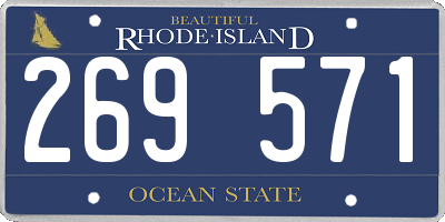 RI license plate 269571