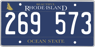 RI license plate 269573
