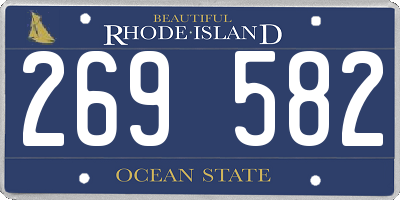 RI license plate 269582