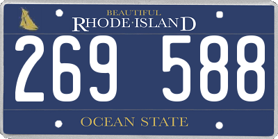 RI license plate 269588