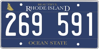 RI license plate 269591