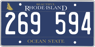 RI license plate 269594