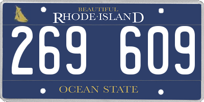 RI license plate 269609