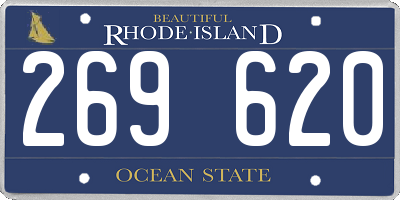 RI license plate 269620