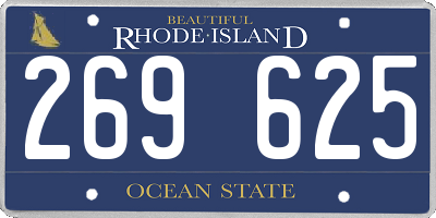 RI license plate 269625