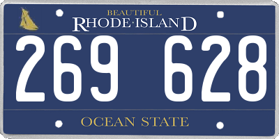RI license plate 269628