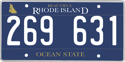 RI license plate 269631