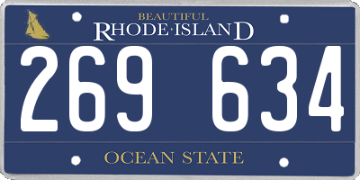 RI license plate 269634