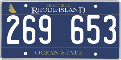RI license plate 269653