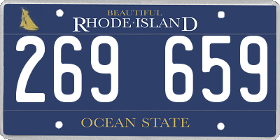 RI license plate 269659