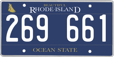 RI license plate 269661